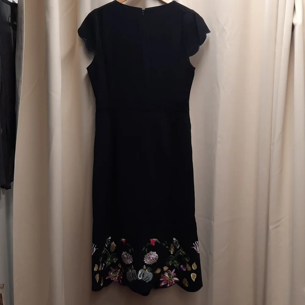 Foxidox Black Imbroidered Cup Sleeves L Dress - Picture 5 of 10